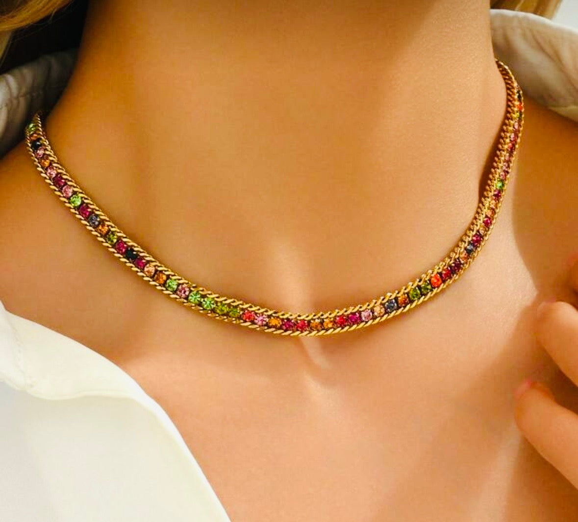 Stainless Steel Multicolour Necklace
