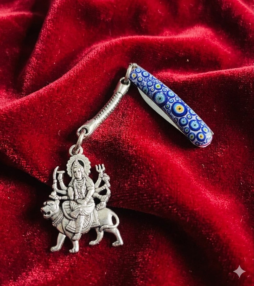 Evil Eye Baby Knife with Mother Durga
