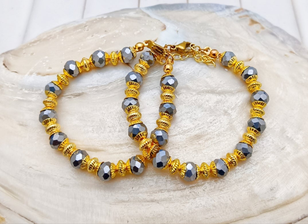 Gold Plated Capped Baby Bracelets