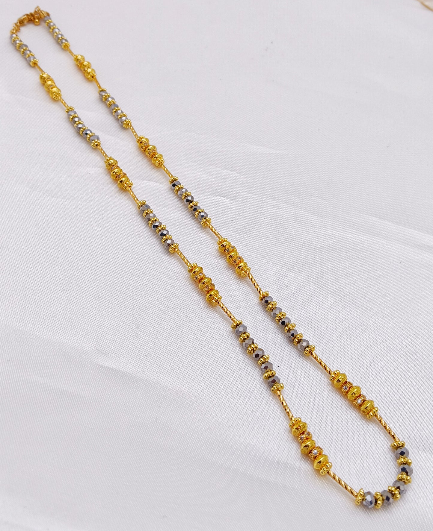 Sparkling Cubic Zirconia, Beaded Necklace