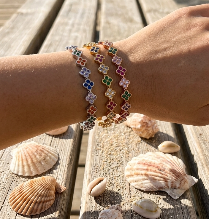 Rainbow Clover Bracelet