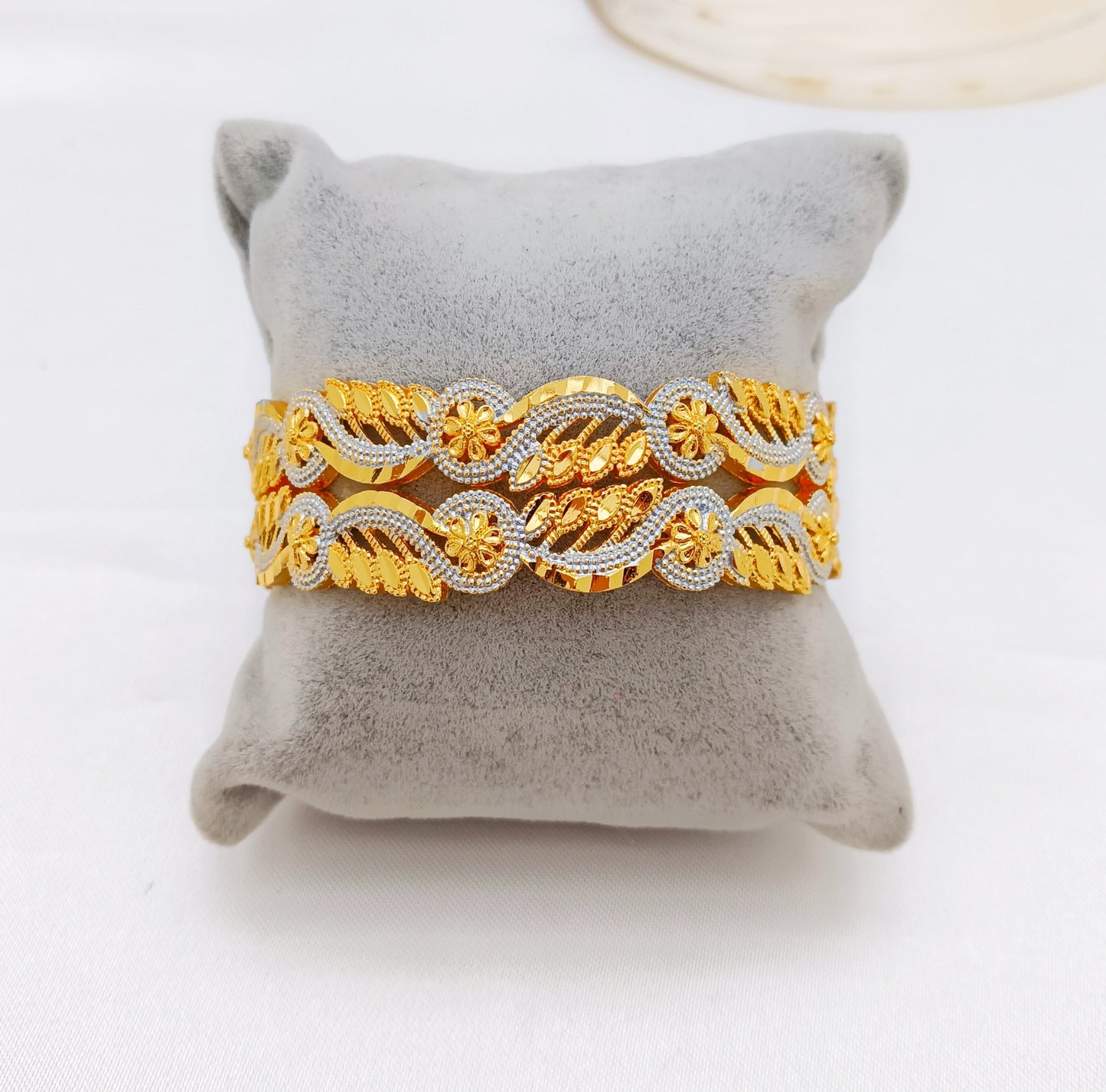 Flower Bangle Pair