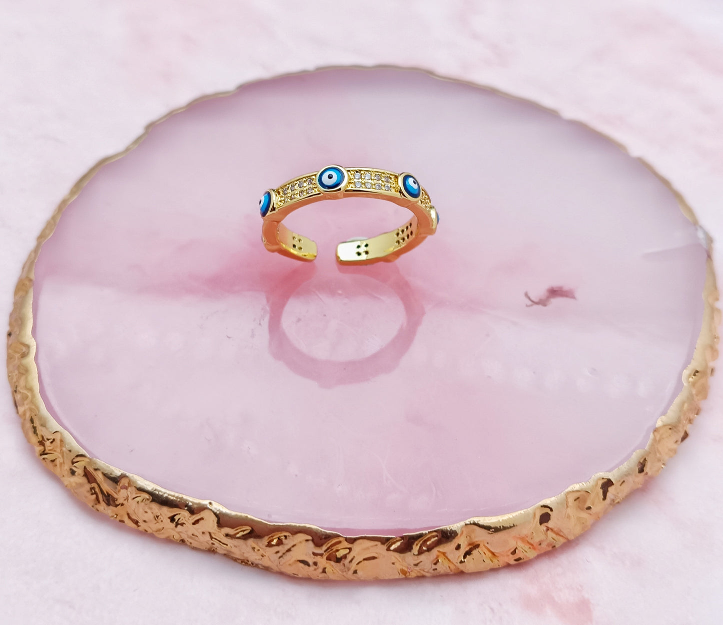 Fine Cubic Zirconia Evil Eye Ring