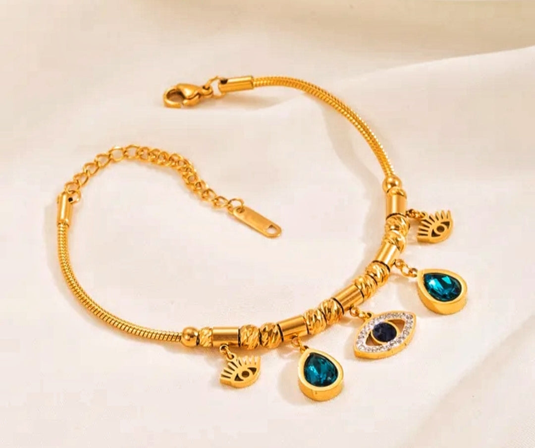 Stainless Steel Evil Eye Bracelet
