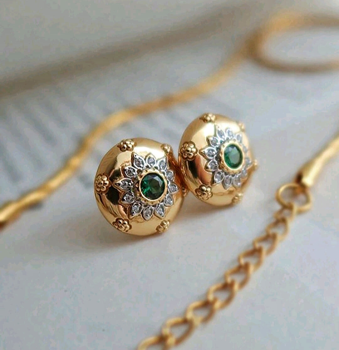 Green Sparkle Earrings