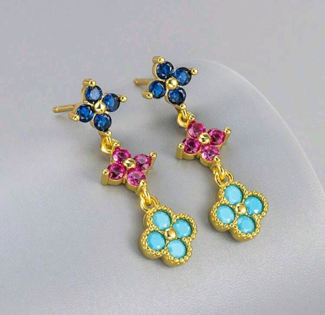 Flower Drop Earrings