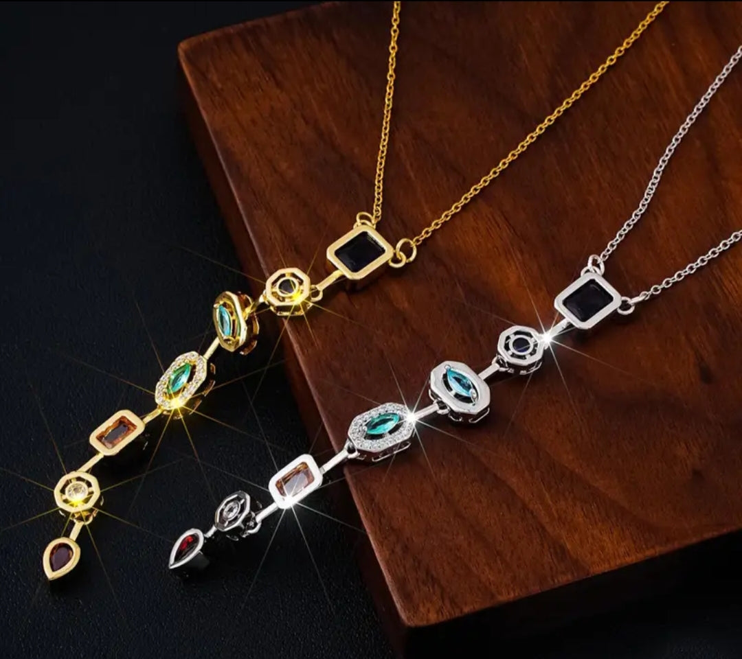 Multicolor Cubic Zirconia Necklace
