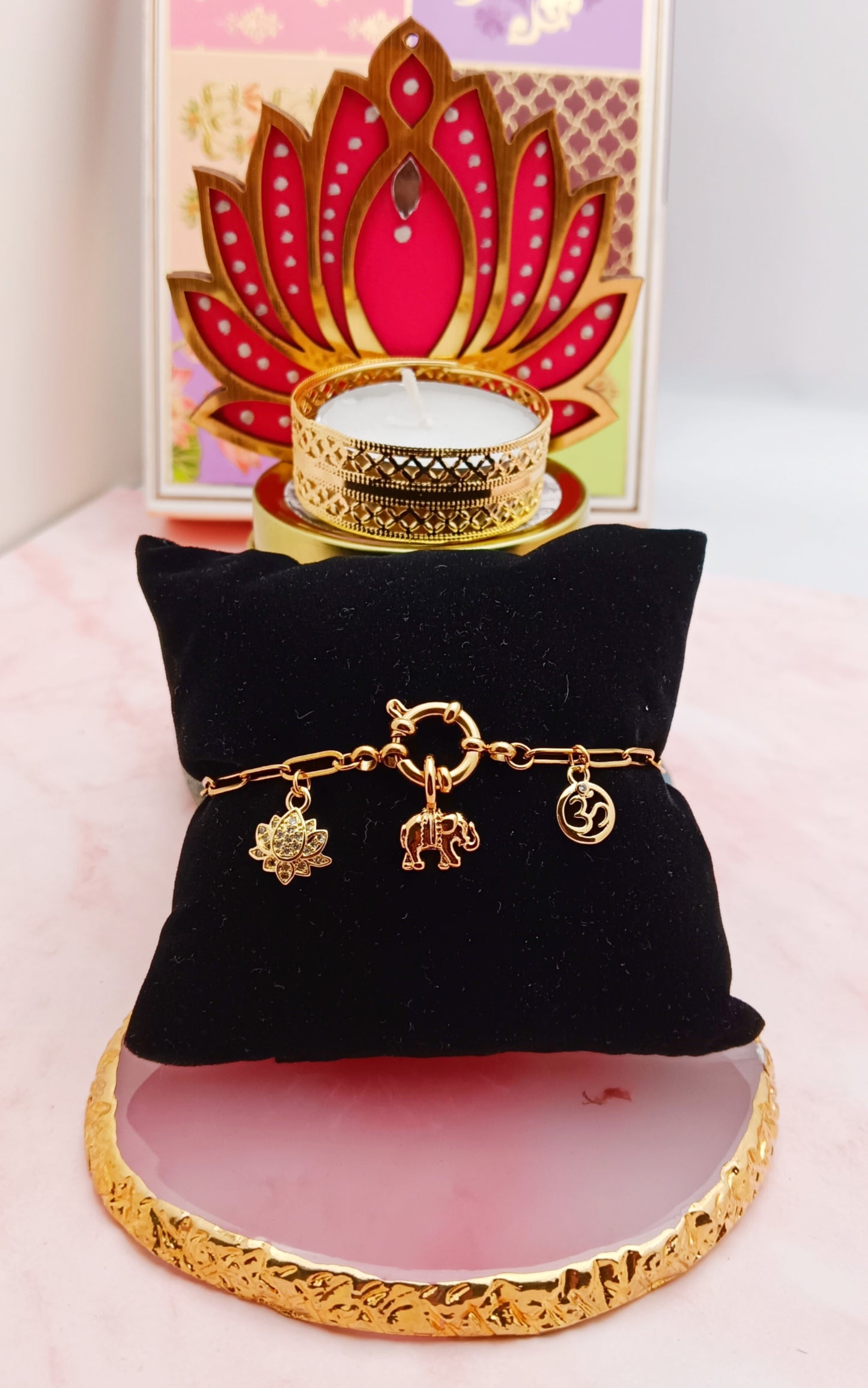 Elephant Charm, Adjustable Bracelet