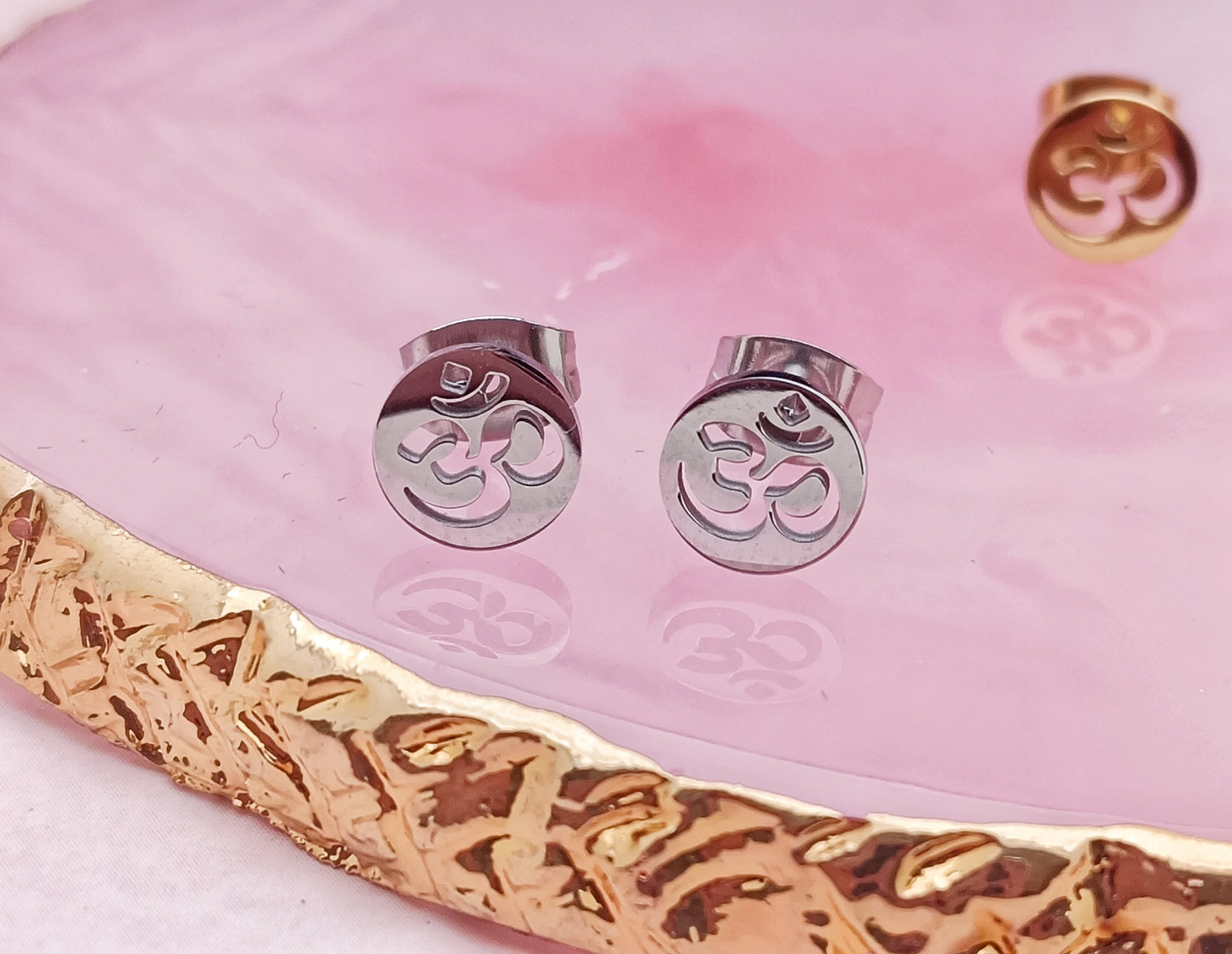 Unisex Aum Stud Earrings