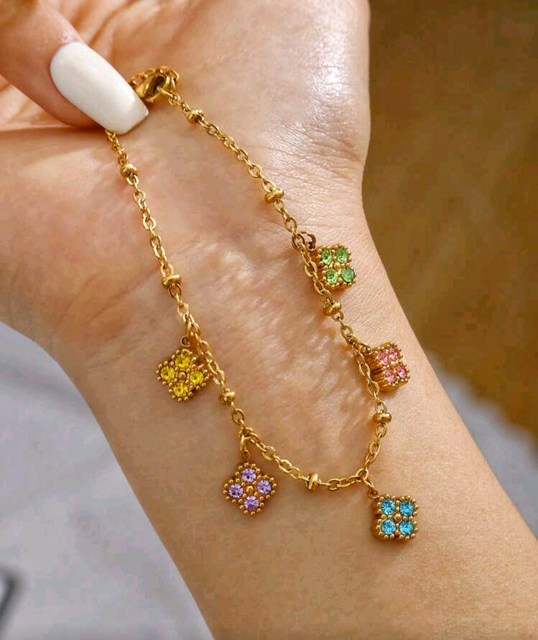 Candy Color Flower Bracelet