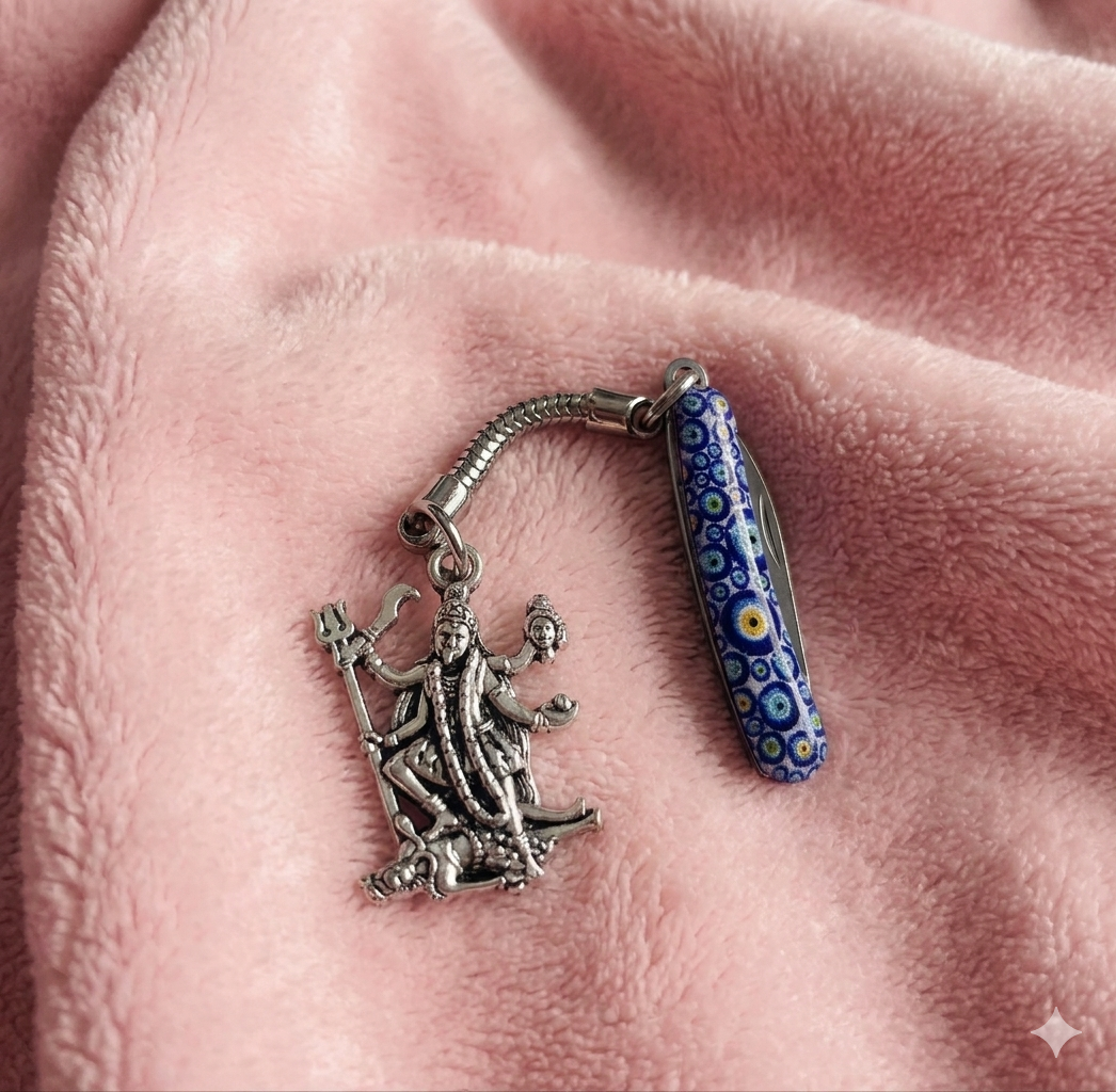 Evil Eye Baby Knife with Mother Kali