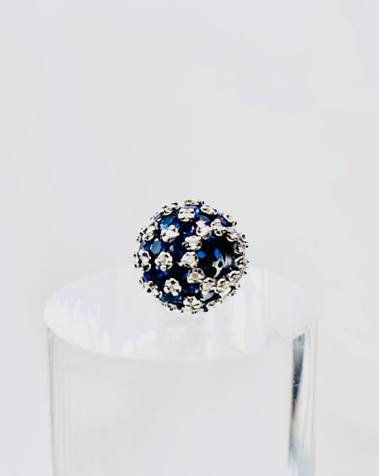 Cubic Zirconia Navy Ball Charm