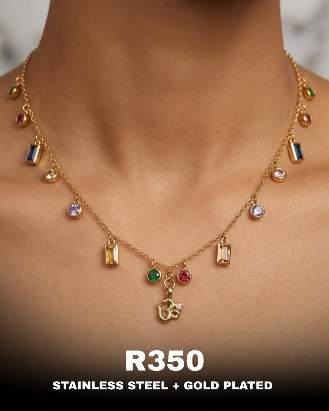 Hindi Aum Necklace & Bracelet