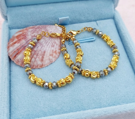 18ct Gold Plated Baby Bracelets-Available in Silver & Black