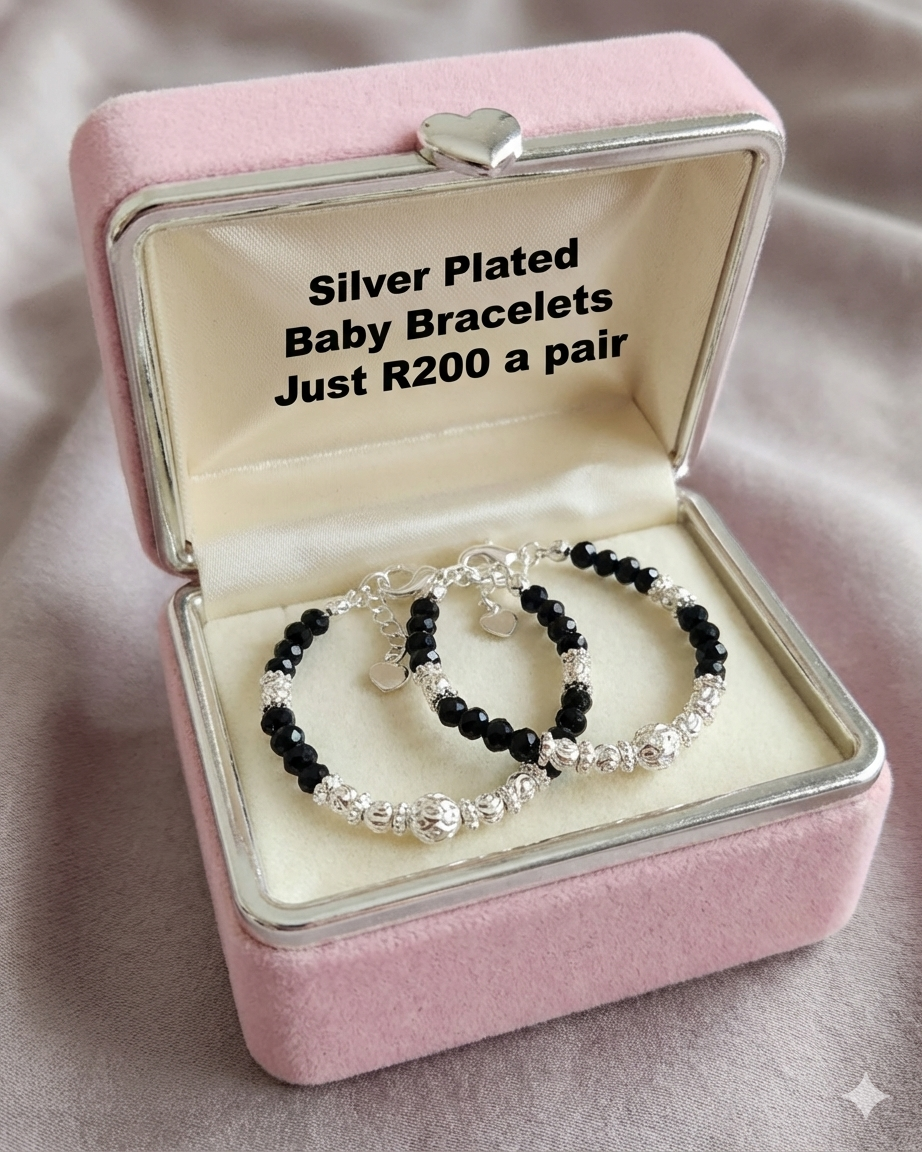 Baby Bracelets - Black and Silver