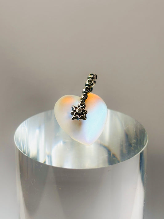 Moonstone Heart Charm