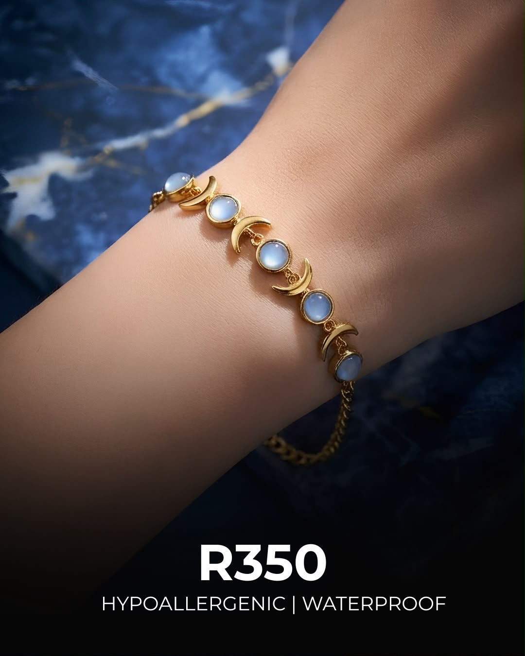 Blue Moon Bracelet | Hypoallergenic & Waterproof