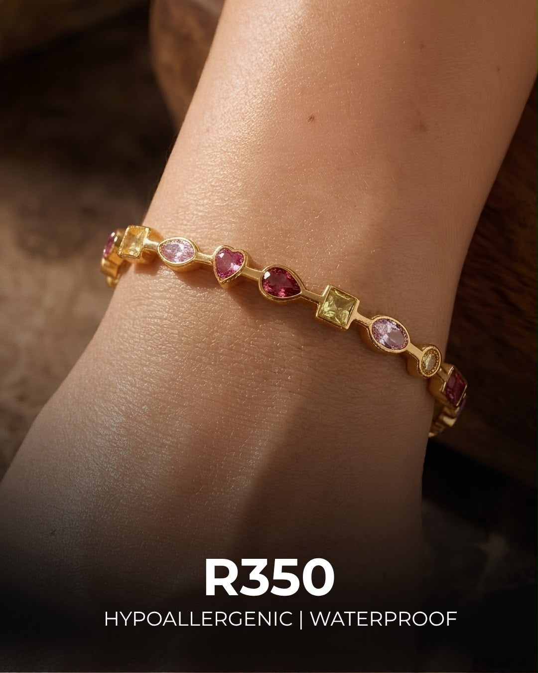 Pink Bangle | Hypoallergenic & Waterproof