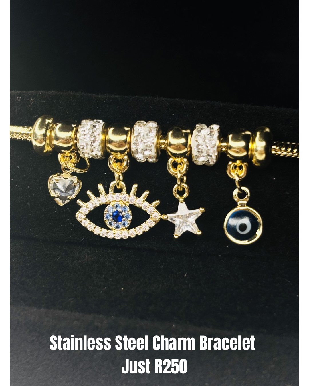 Stainless Steel Charm Bracelet