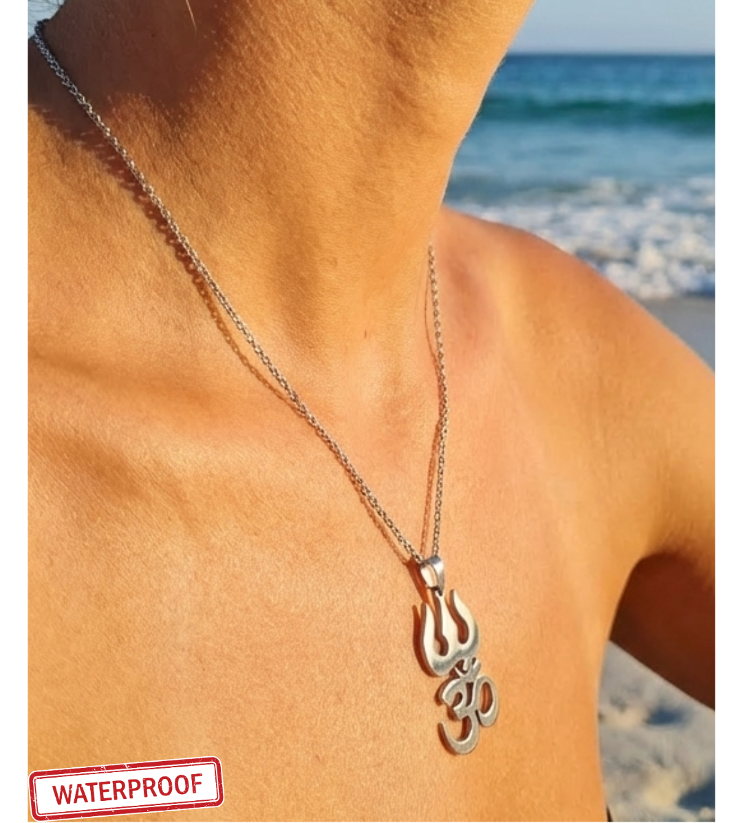 Trishul with Hindi Aum Necklace