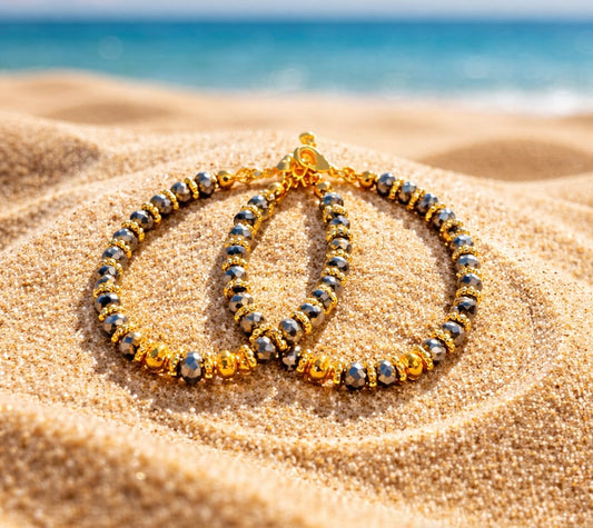 Baby Bracelets - Silver or Black & Gold