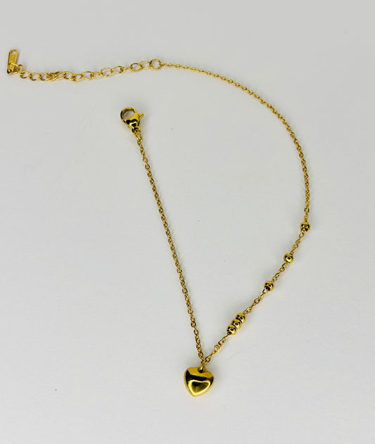 Stainless Steel Heart Anklet