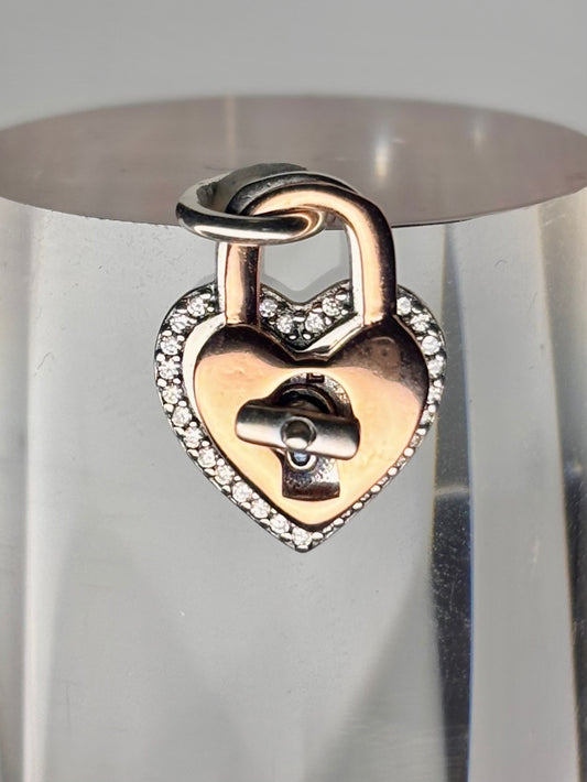 Heart Lock - Two Toned Charm