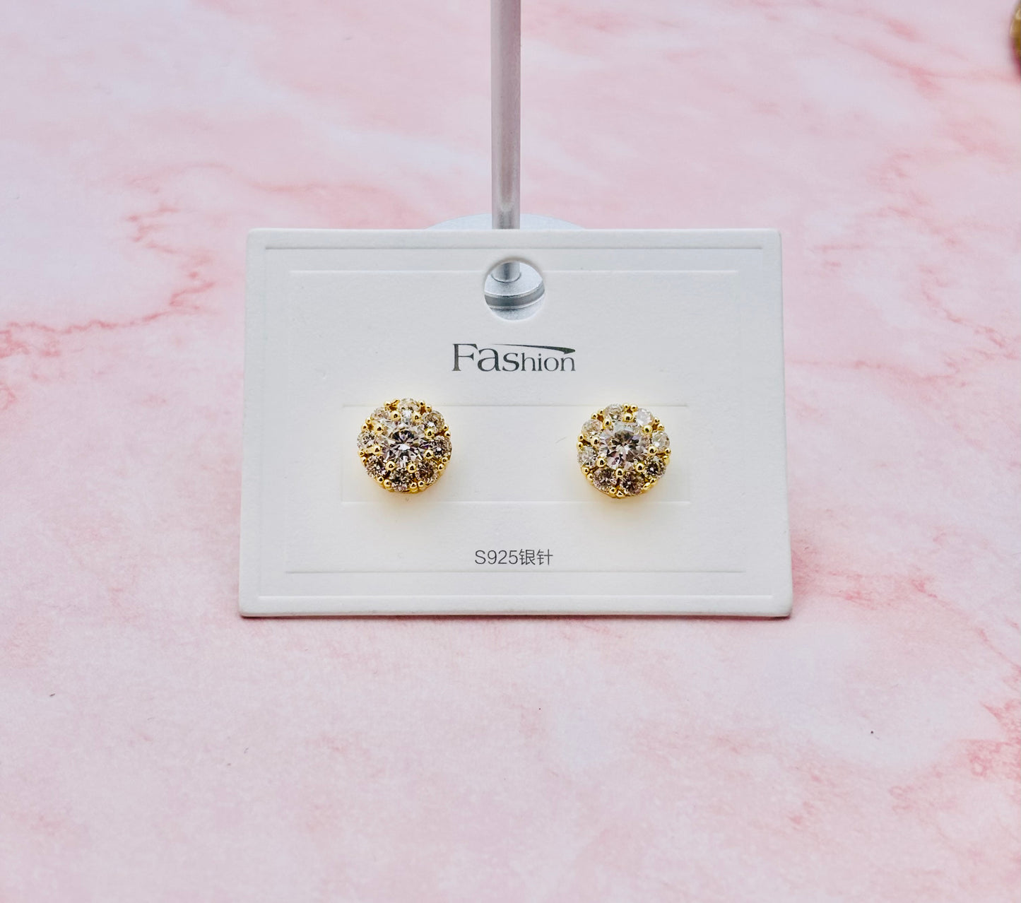 Gold Plated Flower Studs