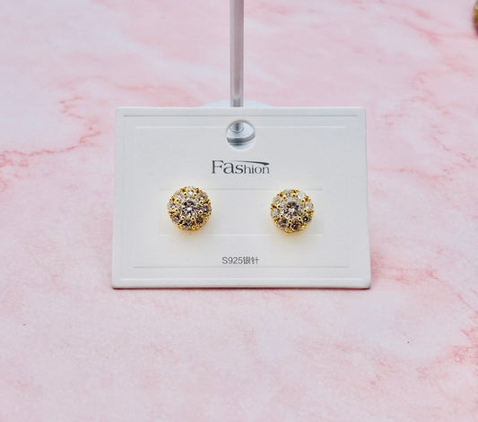 Gold Plated Flower Studs