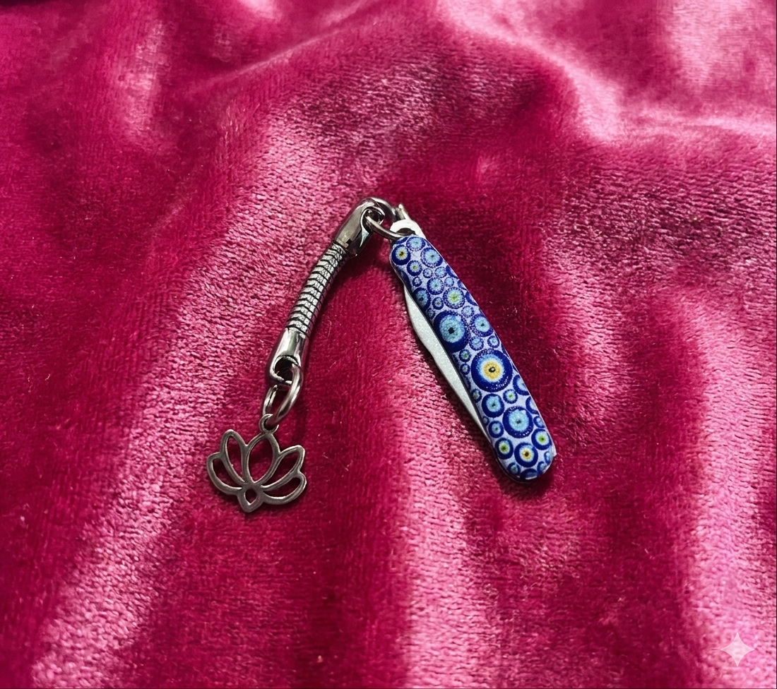 Evil Eye Baby Knife with Sacred Lotus