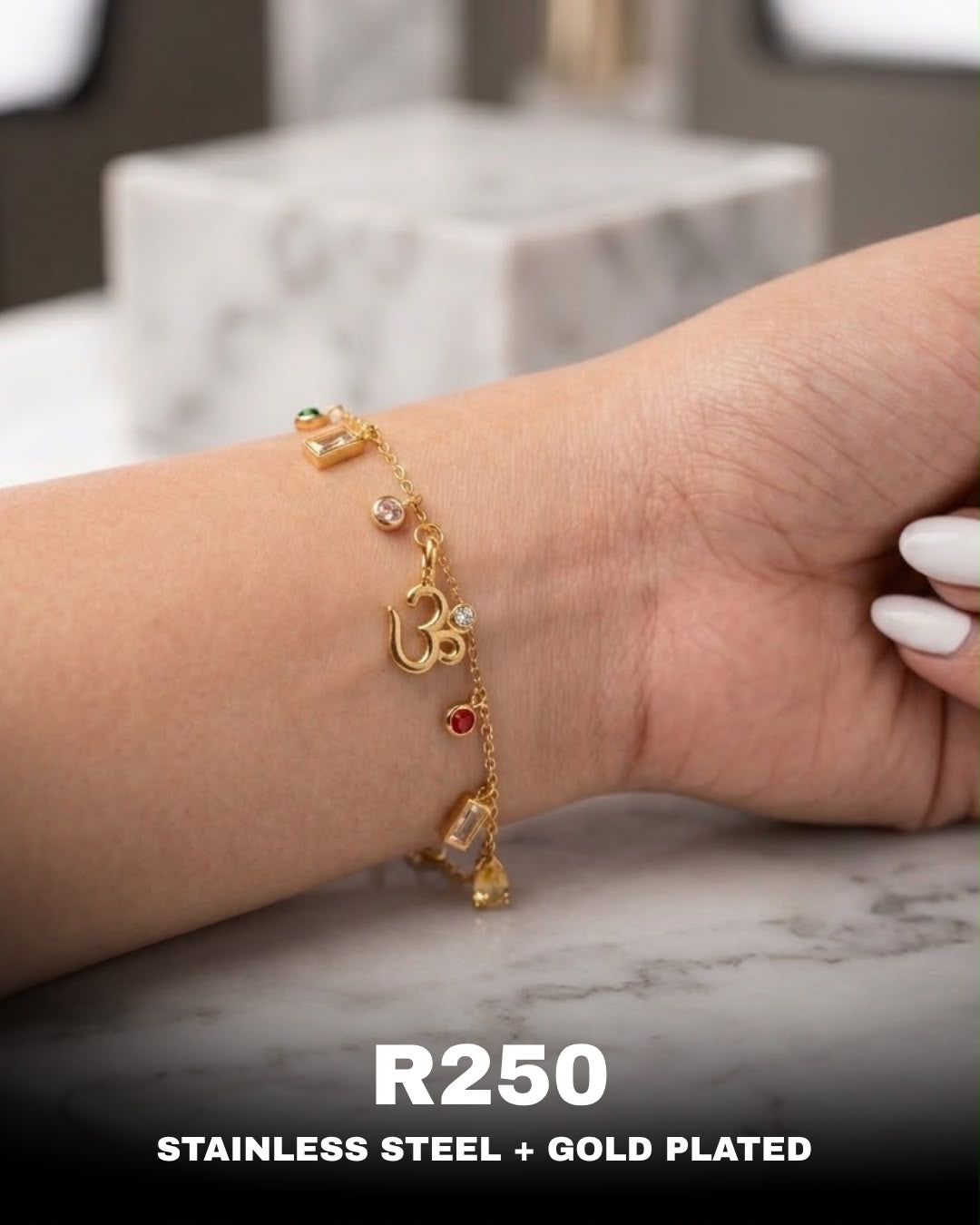 Hindi Aum Necklace & Bracelet