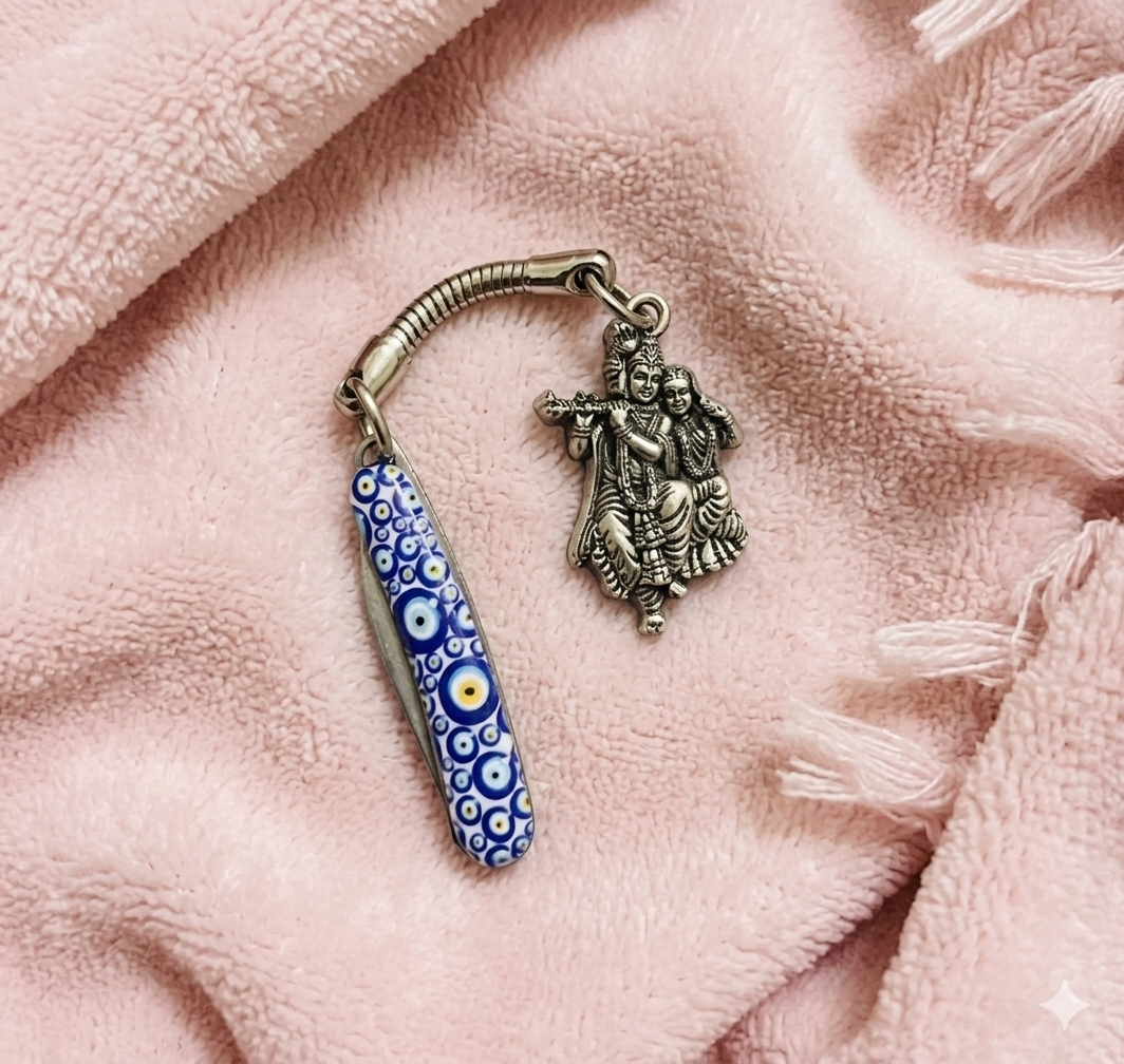 Evil Eye Baby Knife with Radha Krishna