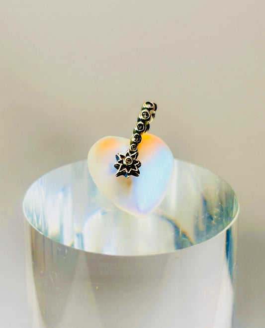 Moonstone Heart Charm
