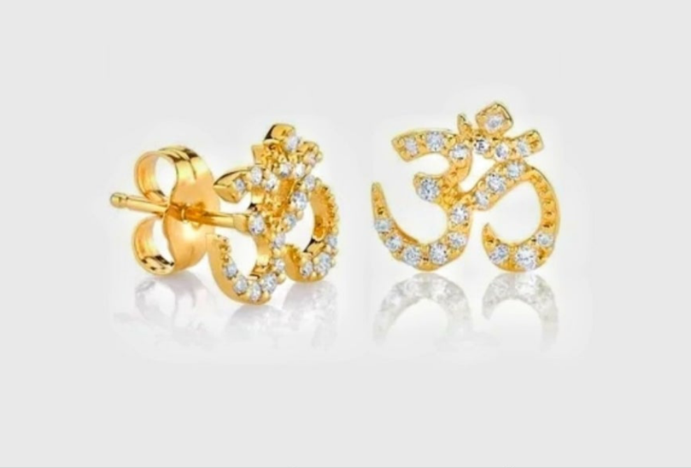 Om/Aum Stud Earrings