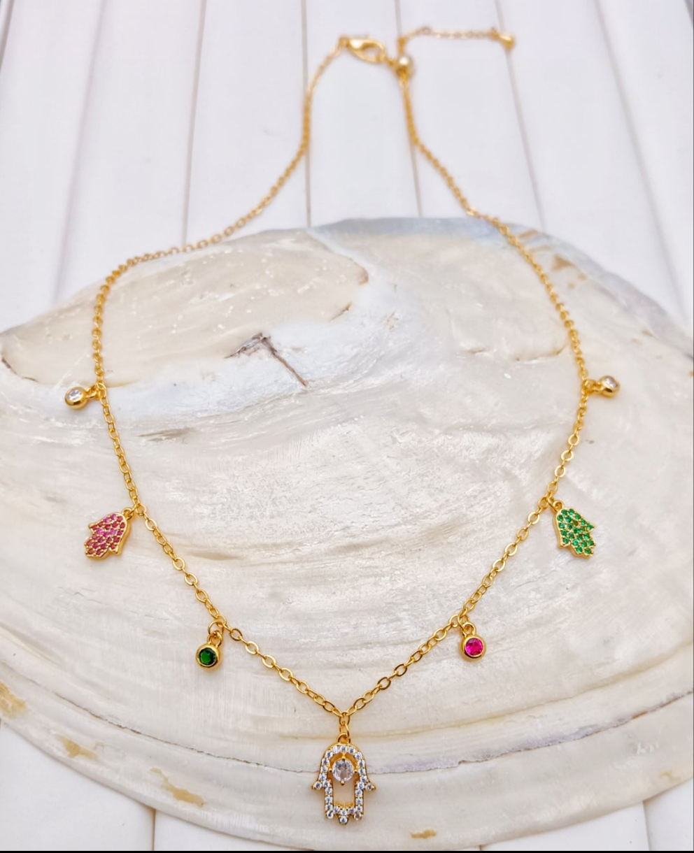 Hamza Hand Charm Necklace