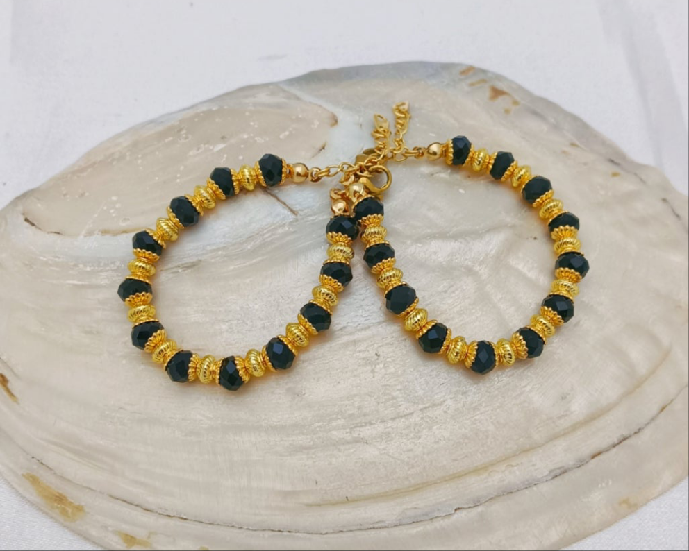 Gold Plated Capped Baby Bracelets