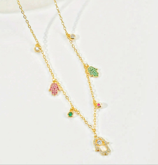 Hamza Hand Charm Necklace