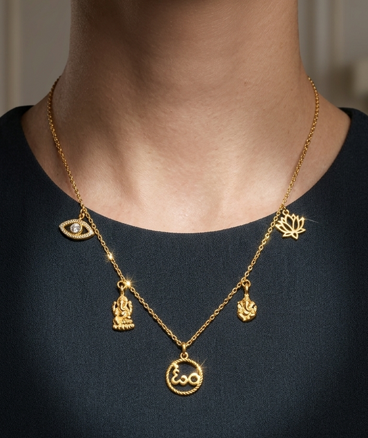 Telegu Aum, Charm Necklace
