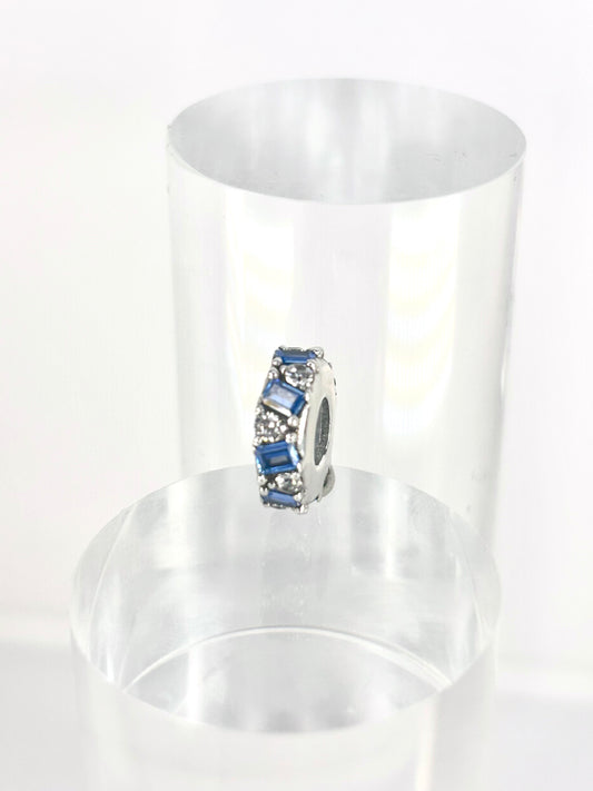 Blue Crystal Spacer Charm