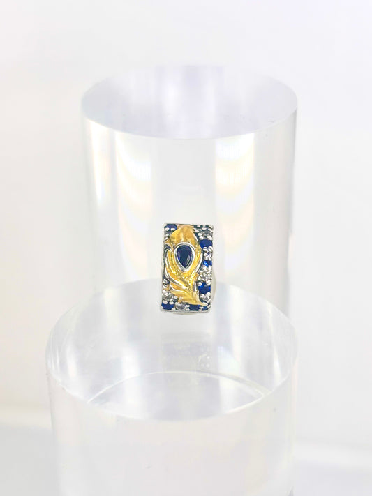 Peacock Feather Clip Charm