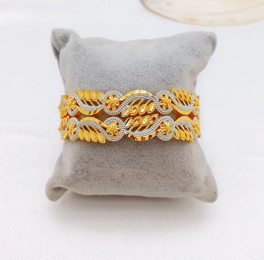 Flower Bangle Pair