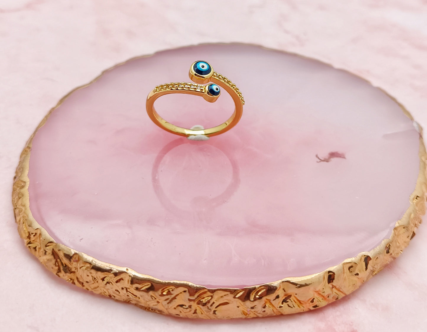 Adjustable Evil Eye Ring