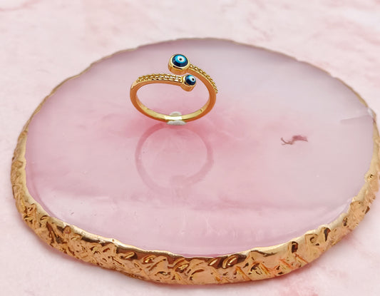Adjustable Evil Eye Ring