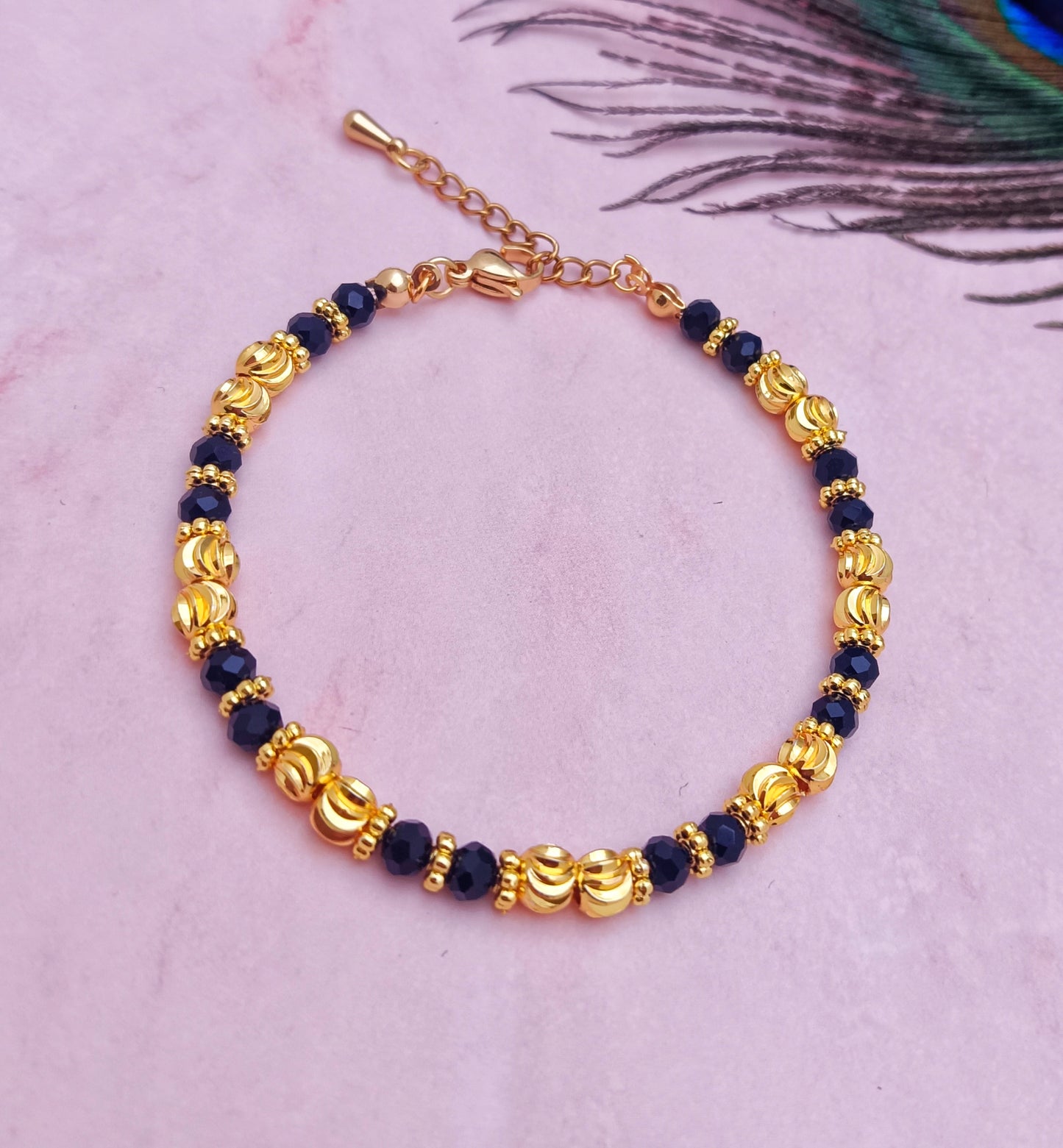 18ct Gold Plated Beaded Bracelet