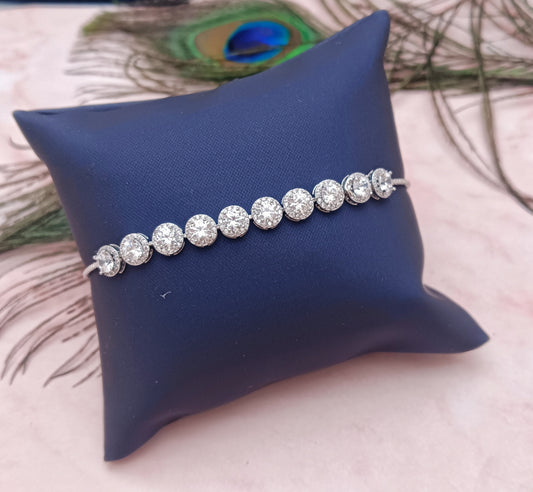 Cubic Zirconia Drawstring Bracelet