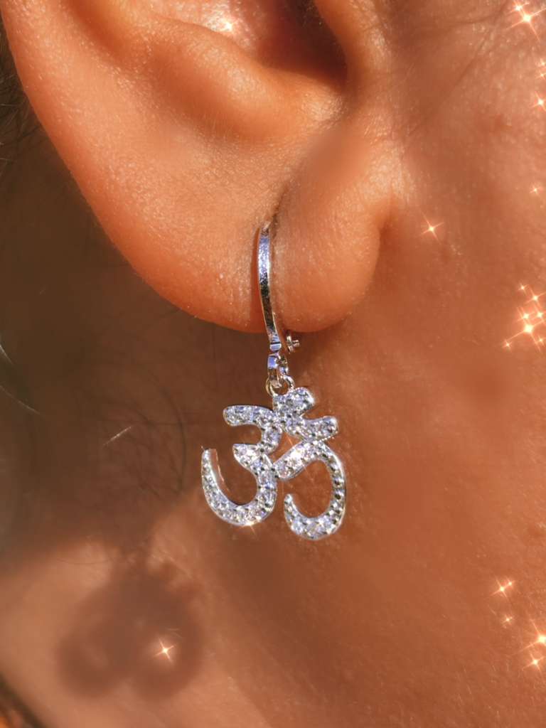 Aum Hoop Earrings