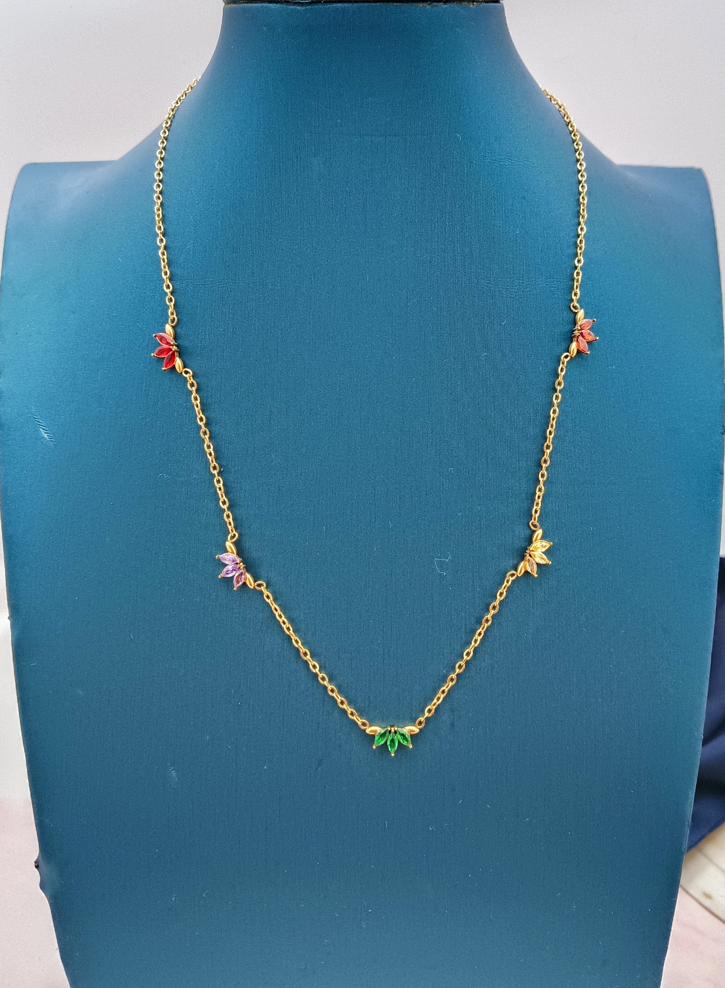 Multicoloured Cubic Zirconia Necklace