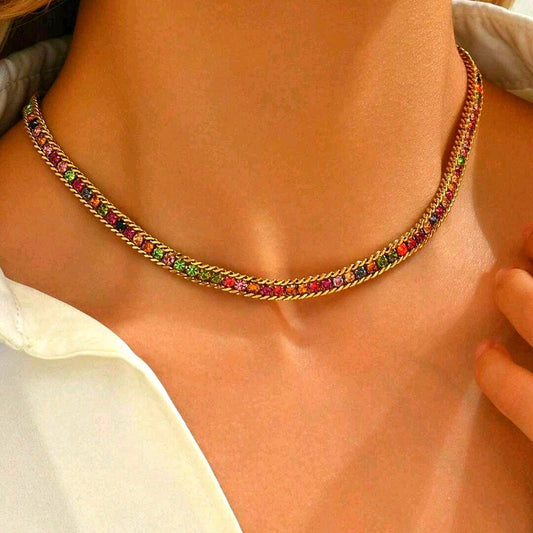 Rainbow Round Necklace