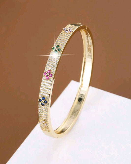 Clover Rainbow Cubic Zirconia Bracelet