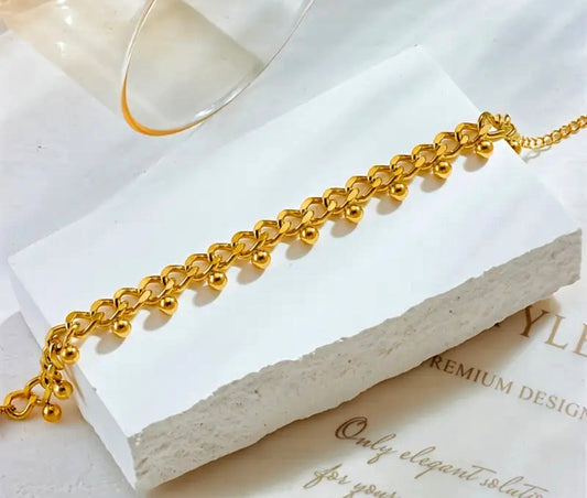 Stainless Steel, Gold Plated Bracelet